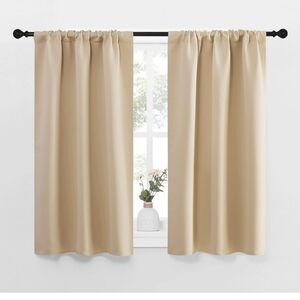 Nicetown blackout curtains 29x40 biscotti colir 2 panels